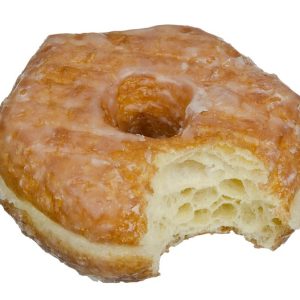 Glazed croissant donut.